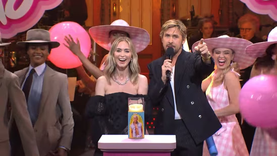 Ryan Gosling and Emily Blunt Channel Taylor Swift in Hilarious SNL Skit: The Ultimate Barbenheimer Breakup Anthem,2024